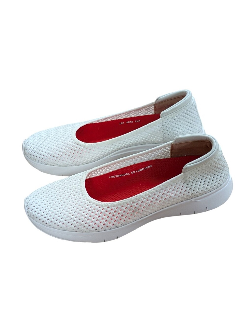 FitFlop Airmesh Ballerinas Urban White Slip On's Size 7 - Picture 14 of 14
